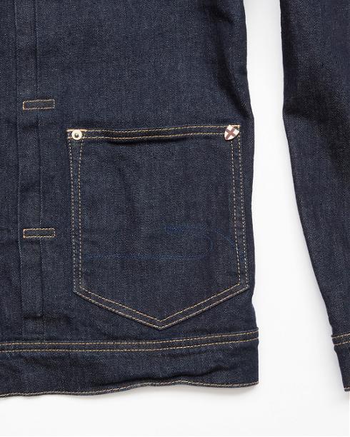 Blue De genes Cosimo Trucker Jacket in Dark Blue Denim
