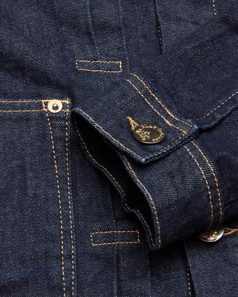 Blue De genes Cosimo Trucker Jacket in Dark Blue Denim