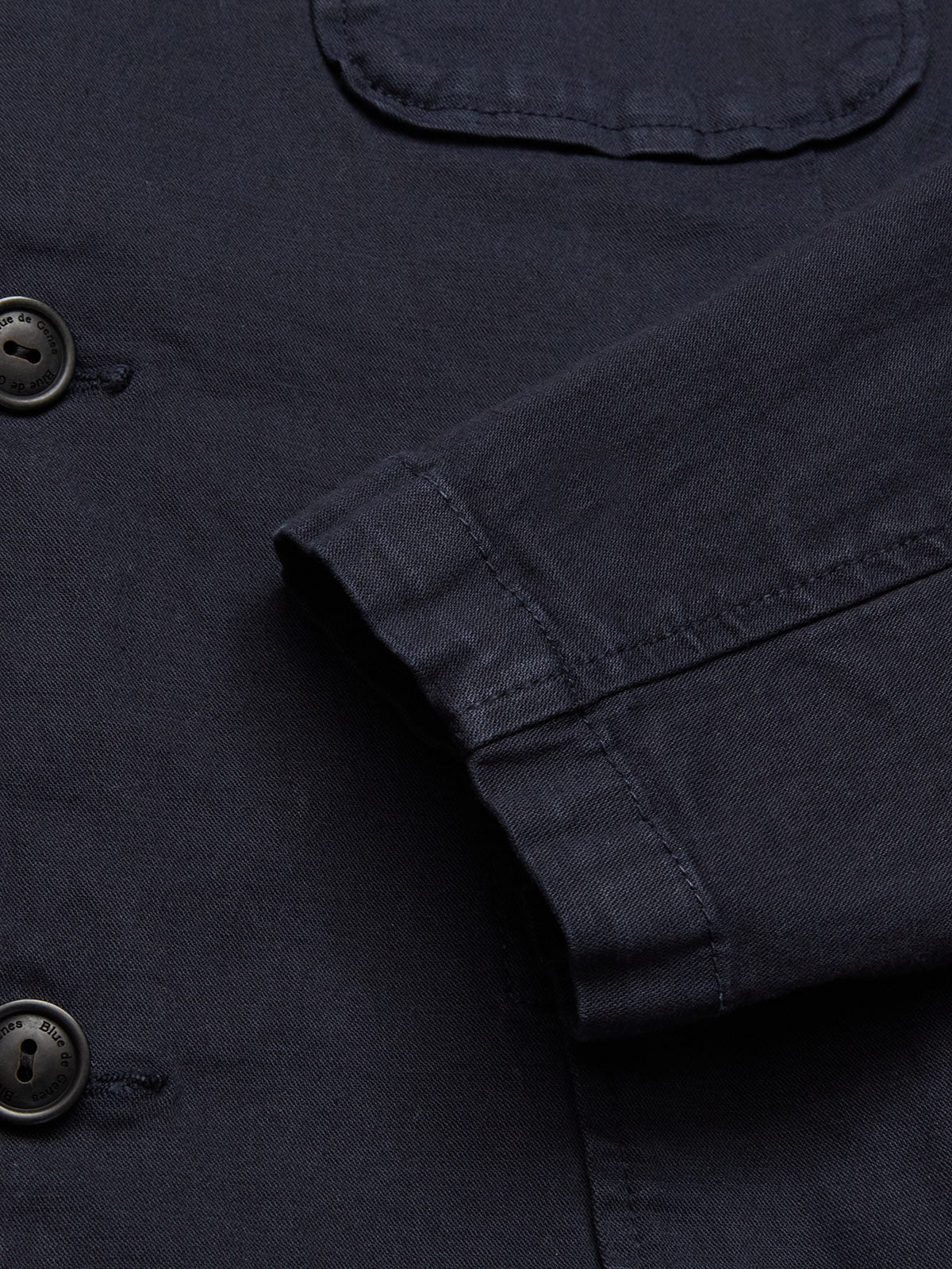 Blue de Gênes Gabbiano Dobby Blazer Dark Navy