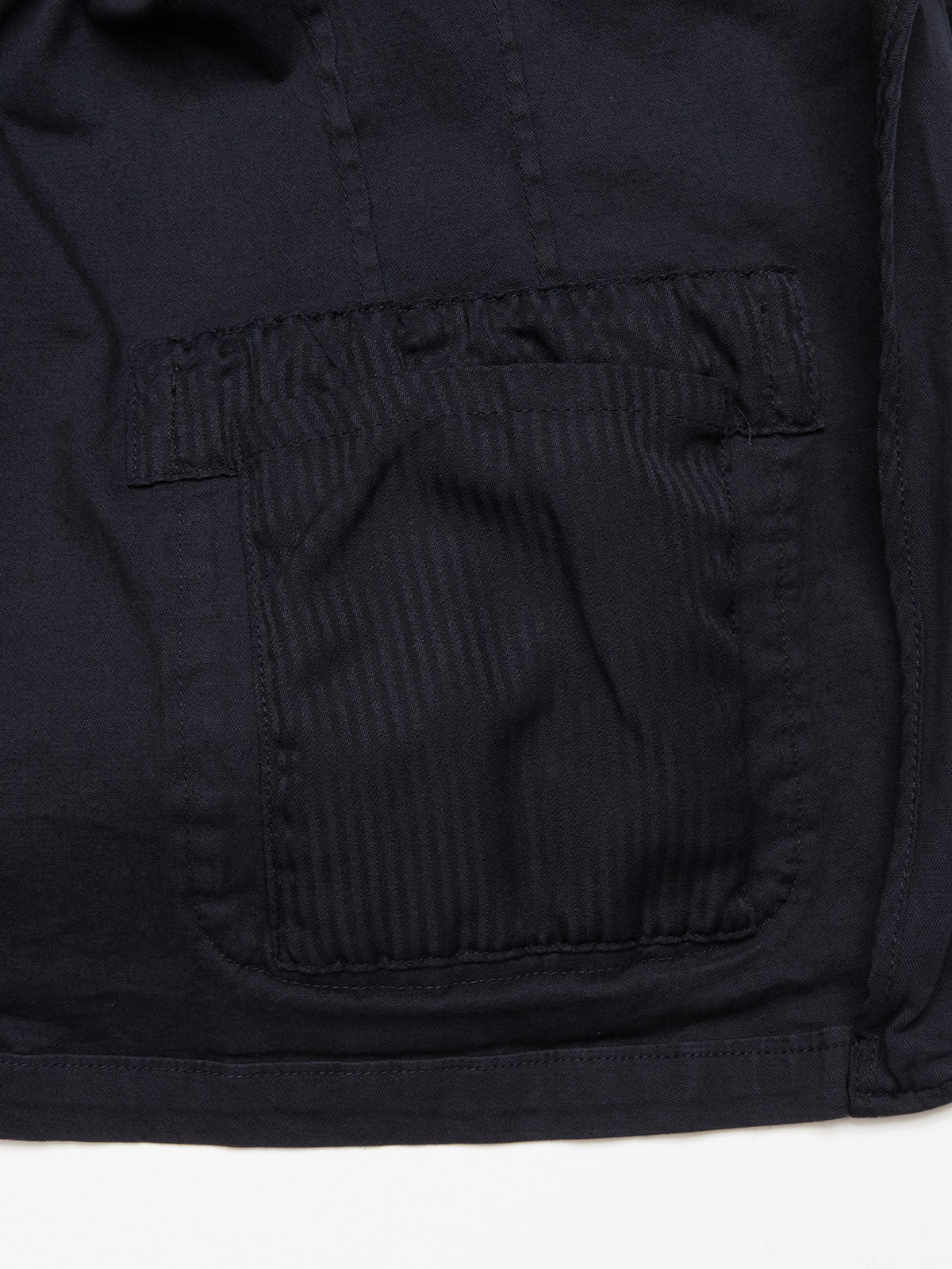 Blue de Gênes Gabbiano Dobby Blazer Dark Navy
