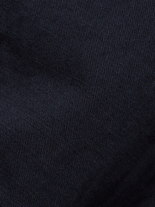 Blue de Gênes Gabbiano Dobby Blazer Dark Navy