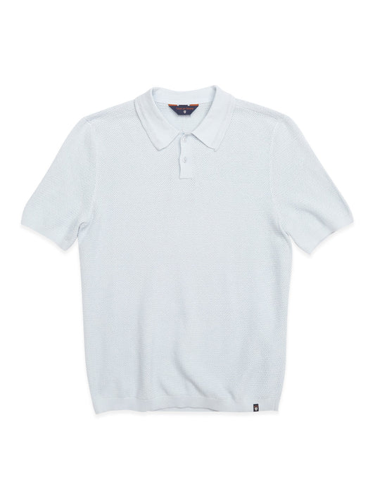 Blue de Gênes Filo Knit Polo  Blue Water