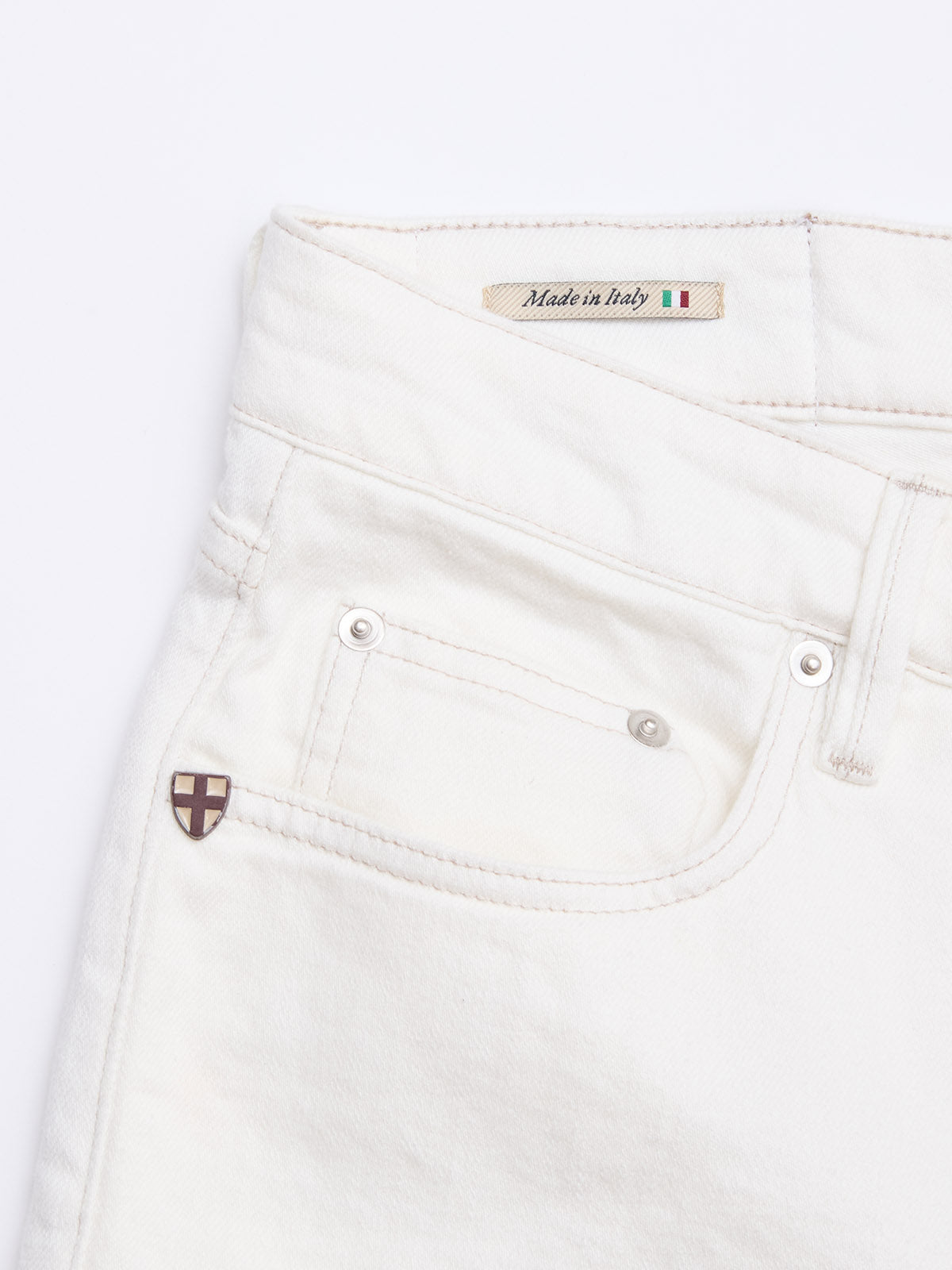 blue de genes BGvinci Bianco Jeans in Vintage Wash