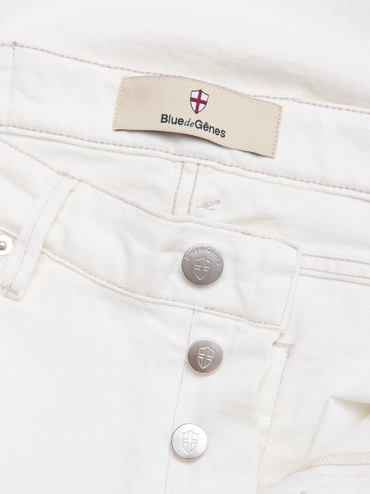 blue de genes BGvinci Bianco Jeans in Vintage Wash