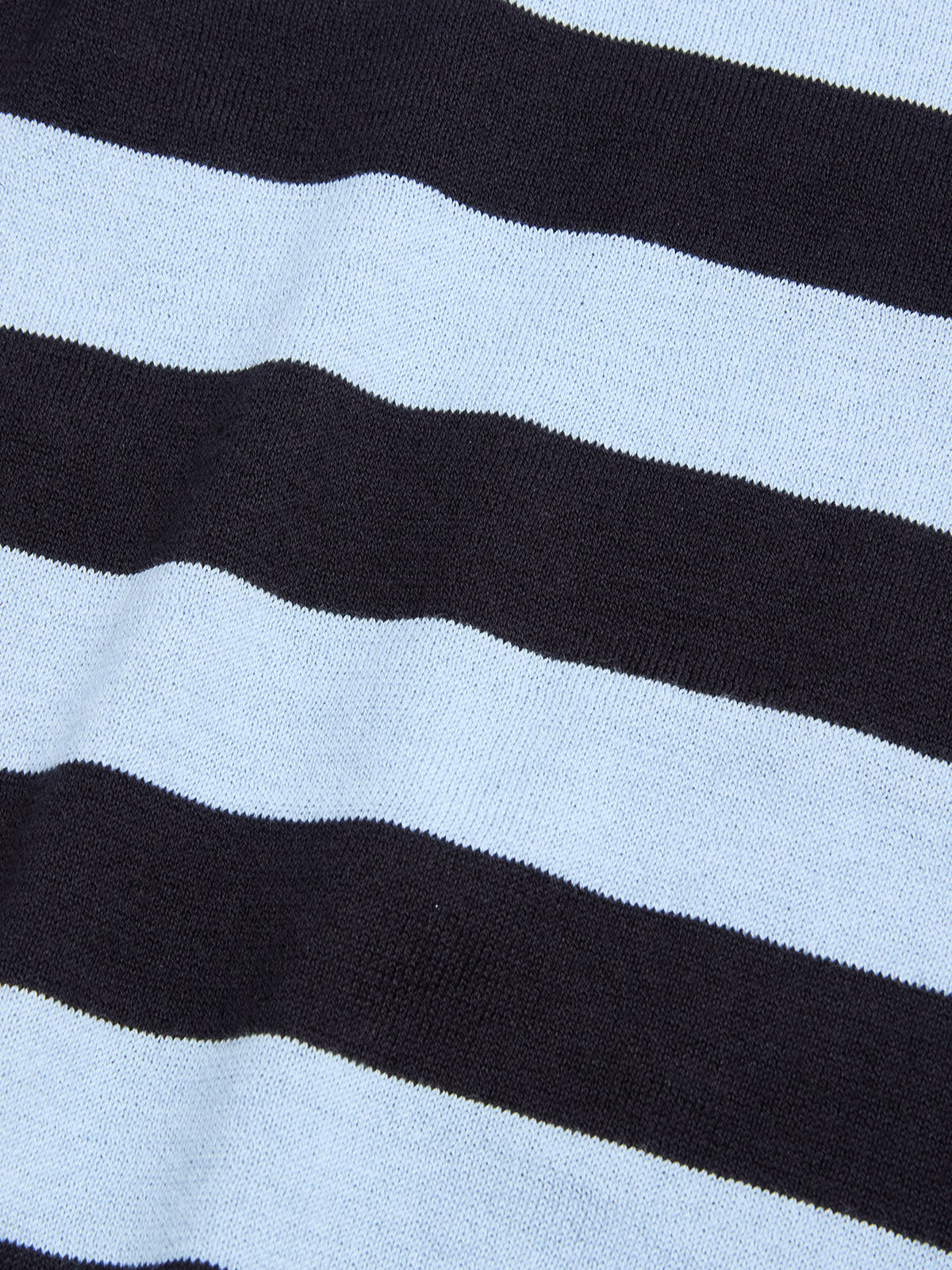 blue de genes BGwally Stripe Polo in Dark Navy Vintage Wash