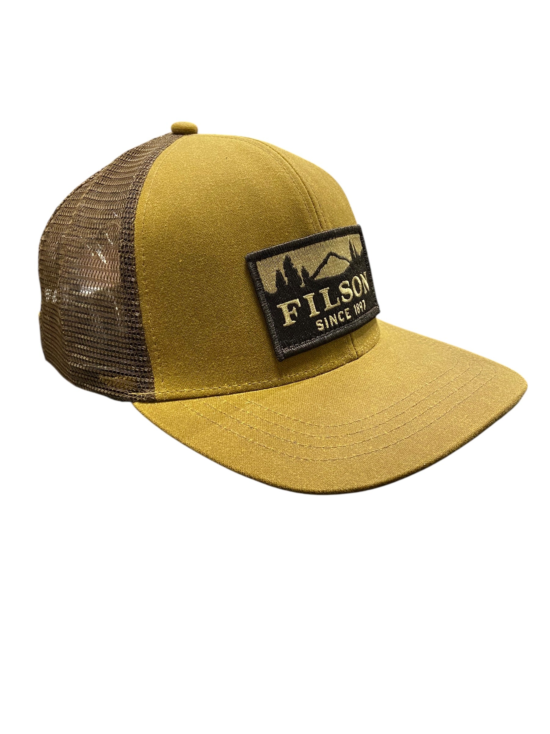 Filson SCENIC WAXED LOGGER MESH CAP OIL FINISH TIN CLOTH
