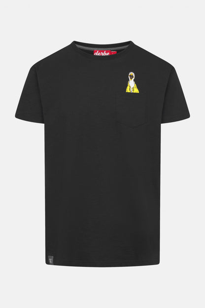 Derbe Hamburg Schreimöwe Herren Pocket T-Shirt in jet black