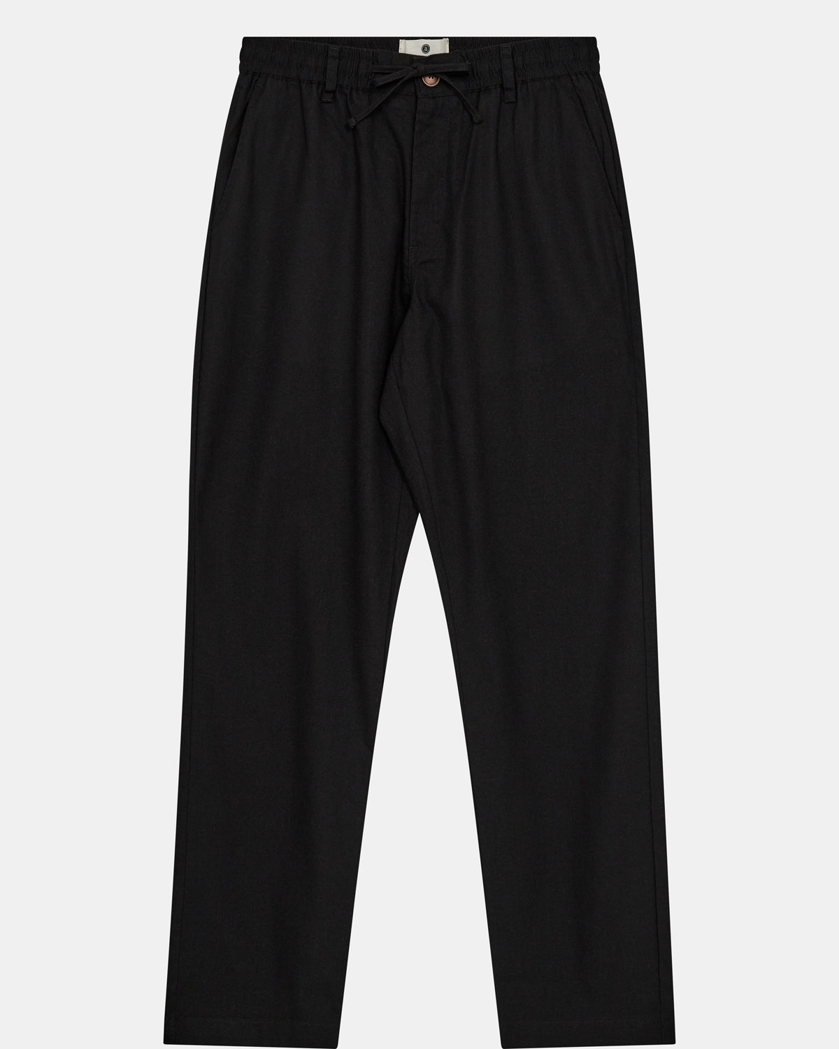 ANERKJENDT AKJAN COT/LINEN ELA PANTS in Caviar