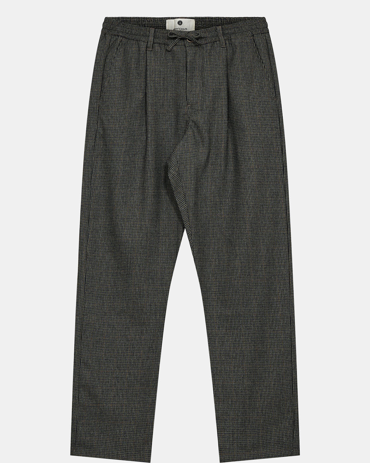 ANERKJENDT AKJAN WOOL PANTS in Forest night