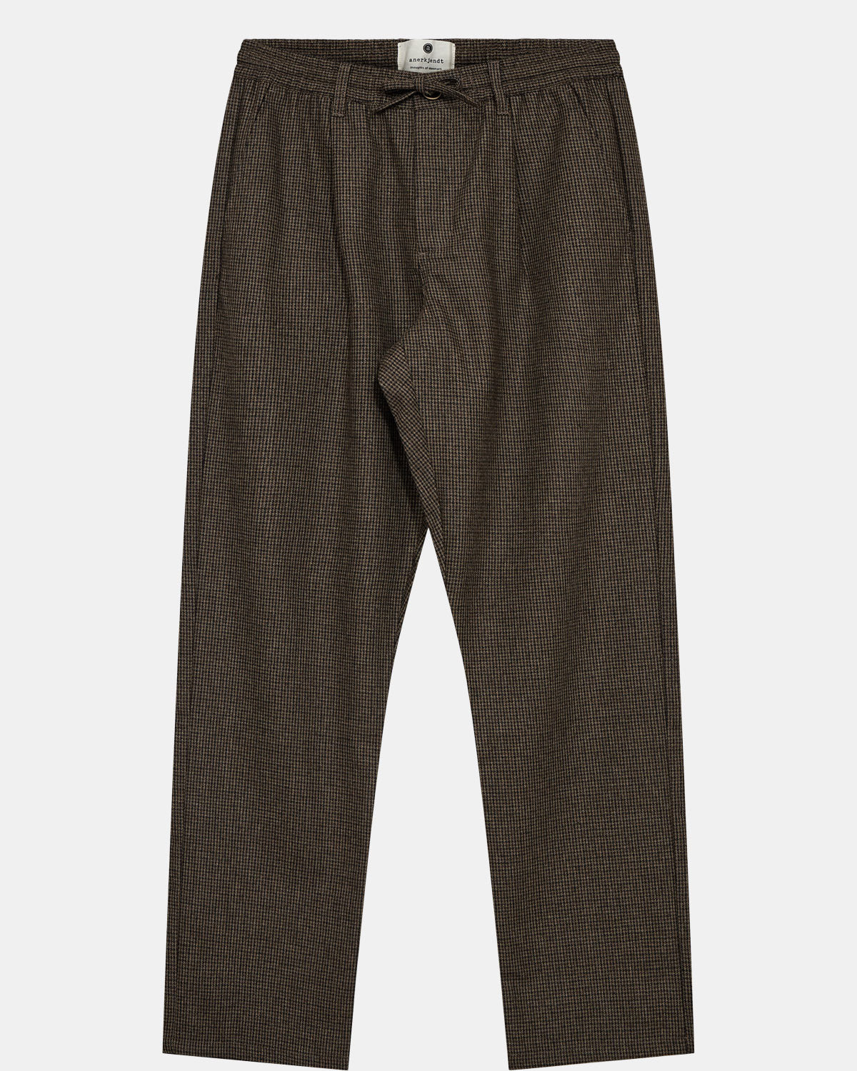 ANERKJENDT AKJAN WOOL PANTS in Chocolate Brown