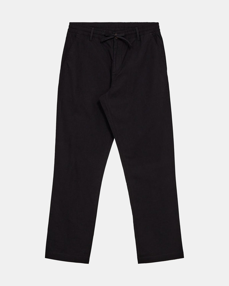 ANERKJENDT AKJAN COT/LINEN ELA PANTS in Caviar