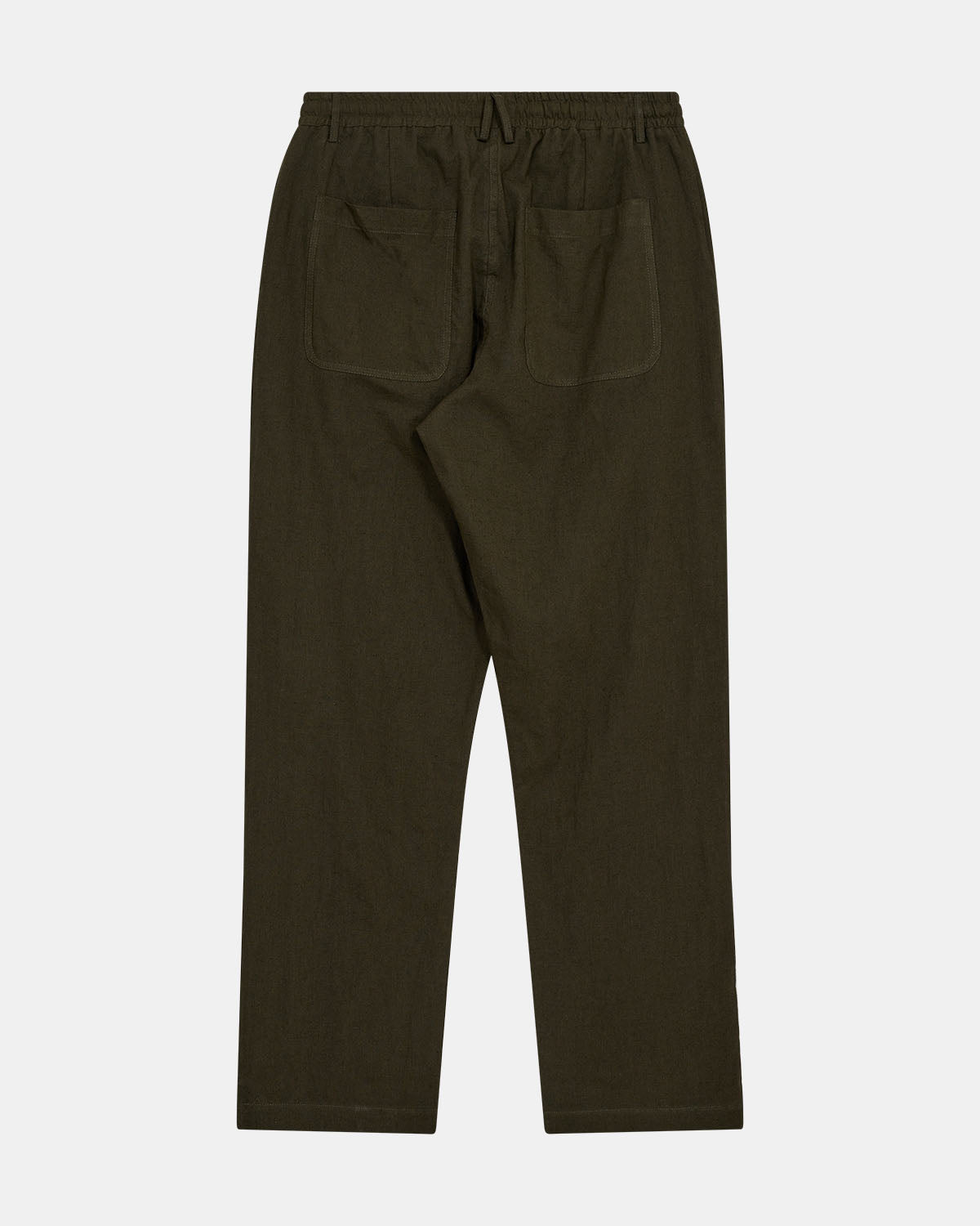 ANERKJENDT AKJAN COT/LINEN ELA PANTS in Forest night