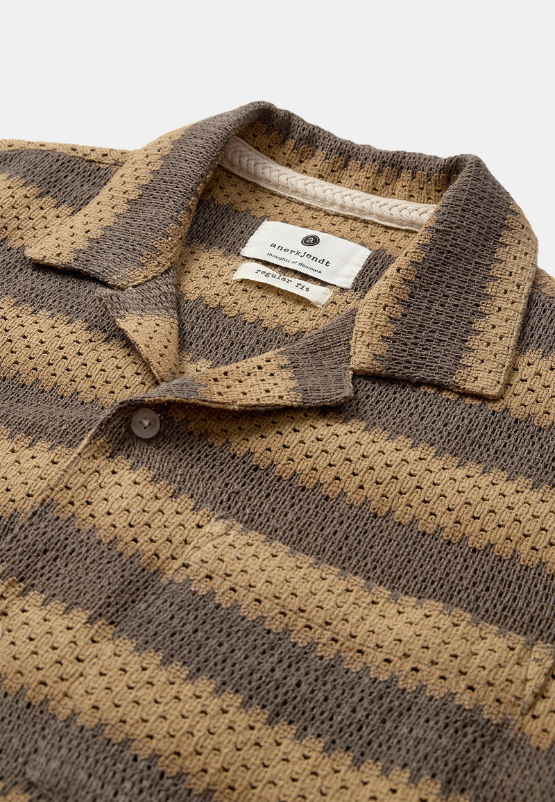 ANERKJENDT AKLEANDER STRIPE LACE SS SHIRT