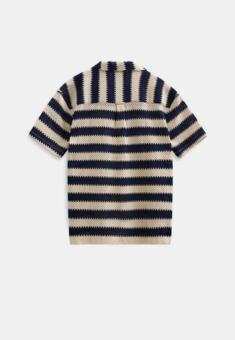 ANERKJENDT AKLEANDER STRIPE LACE SS SHIRT