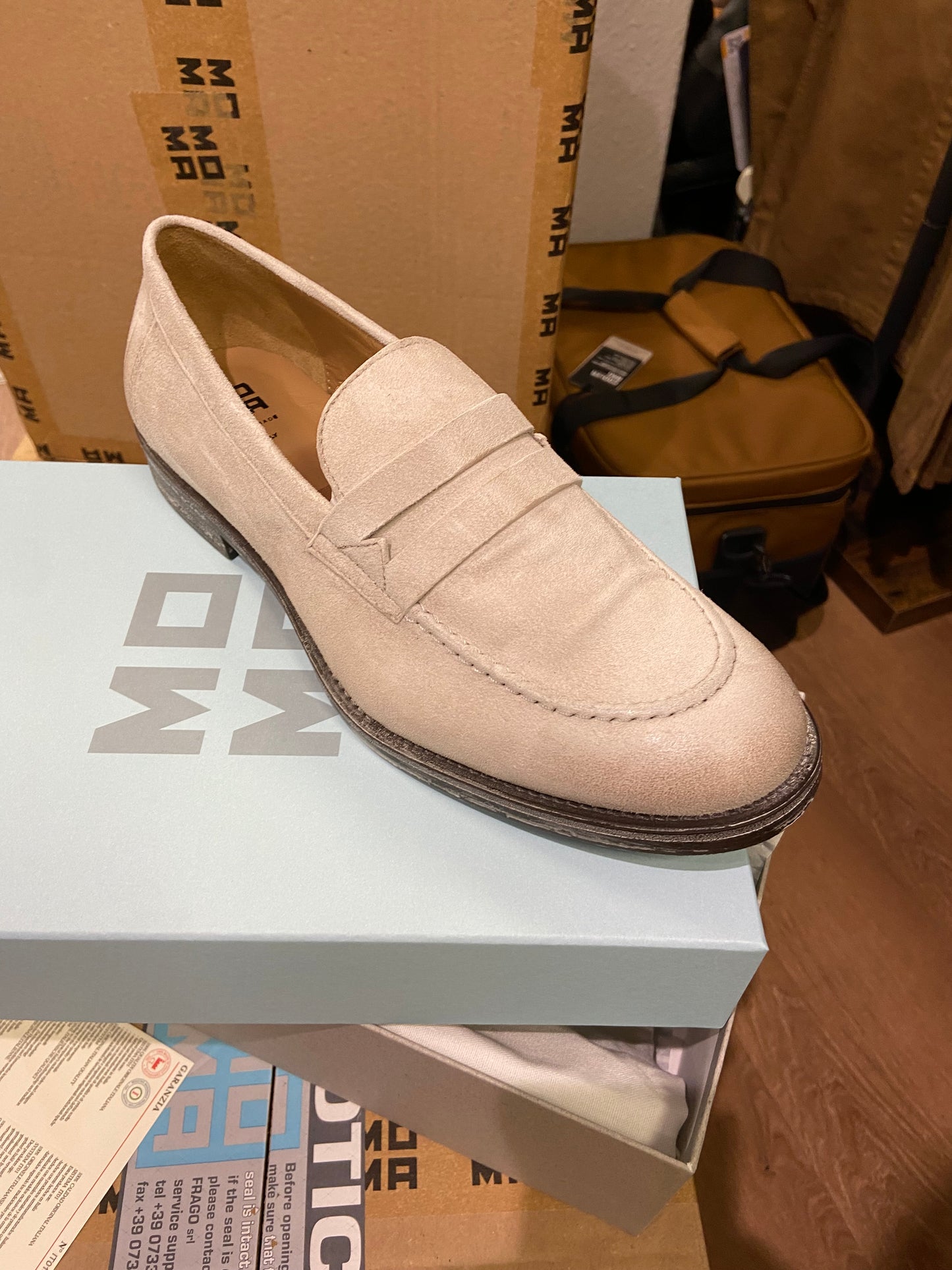MOMA MOCASSINO UOMO CAMOSCIONE in light grey