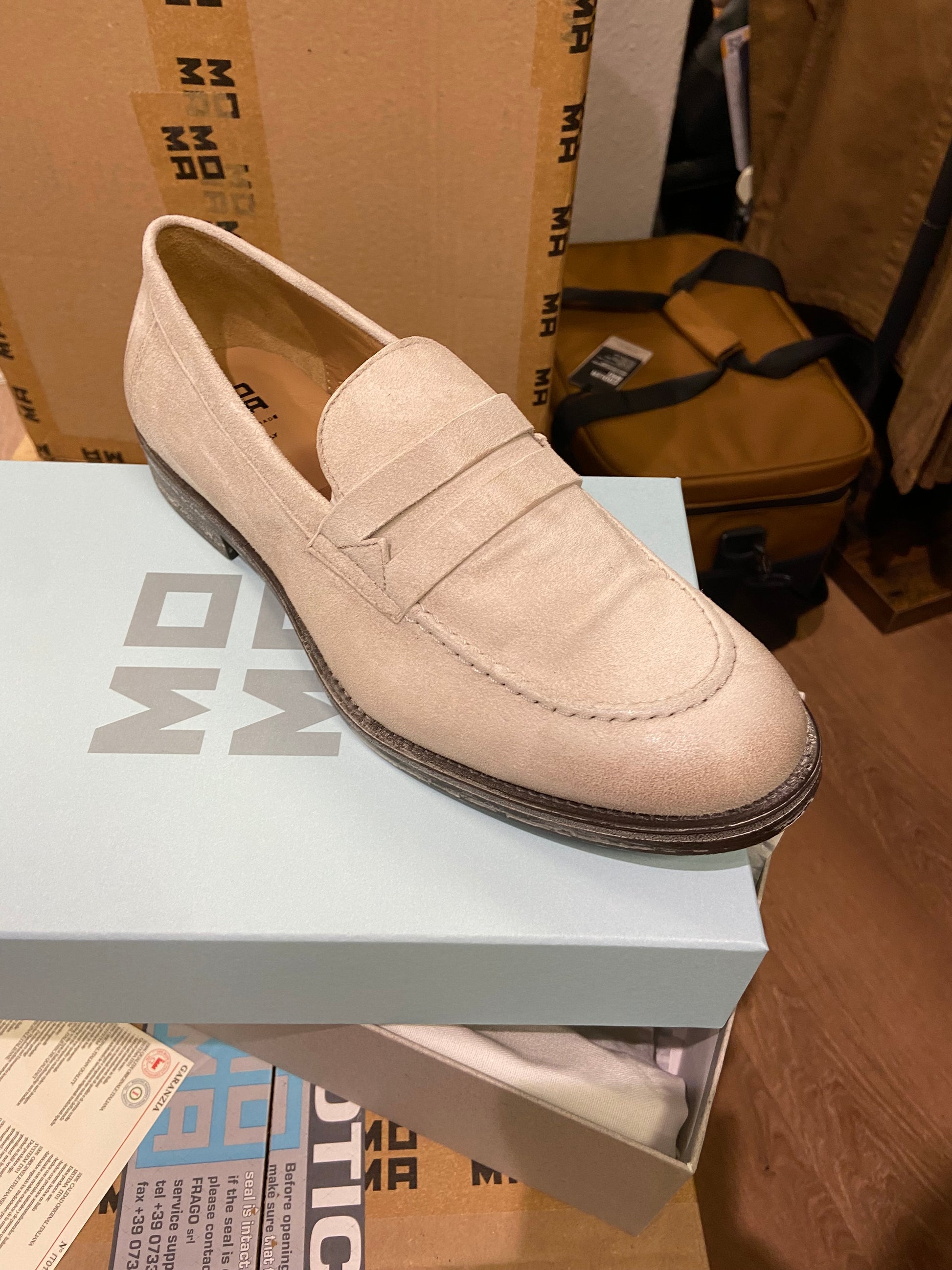 MOMA MOCASSINO UOMO CAMOSCIONE in light grey
