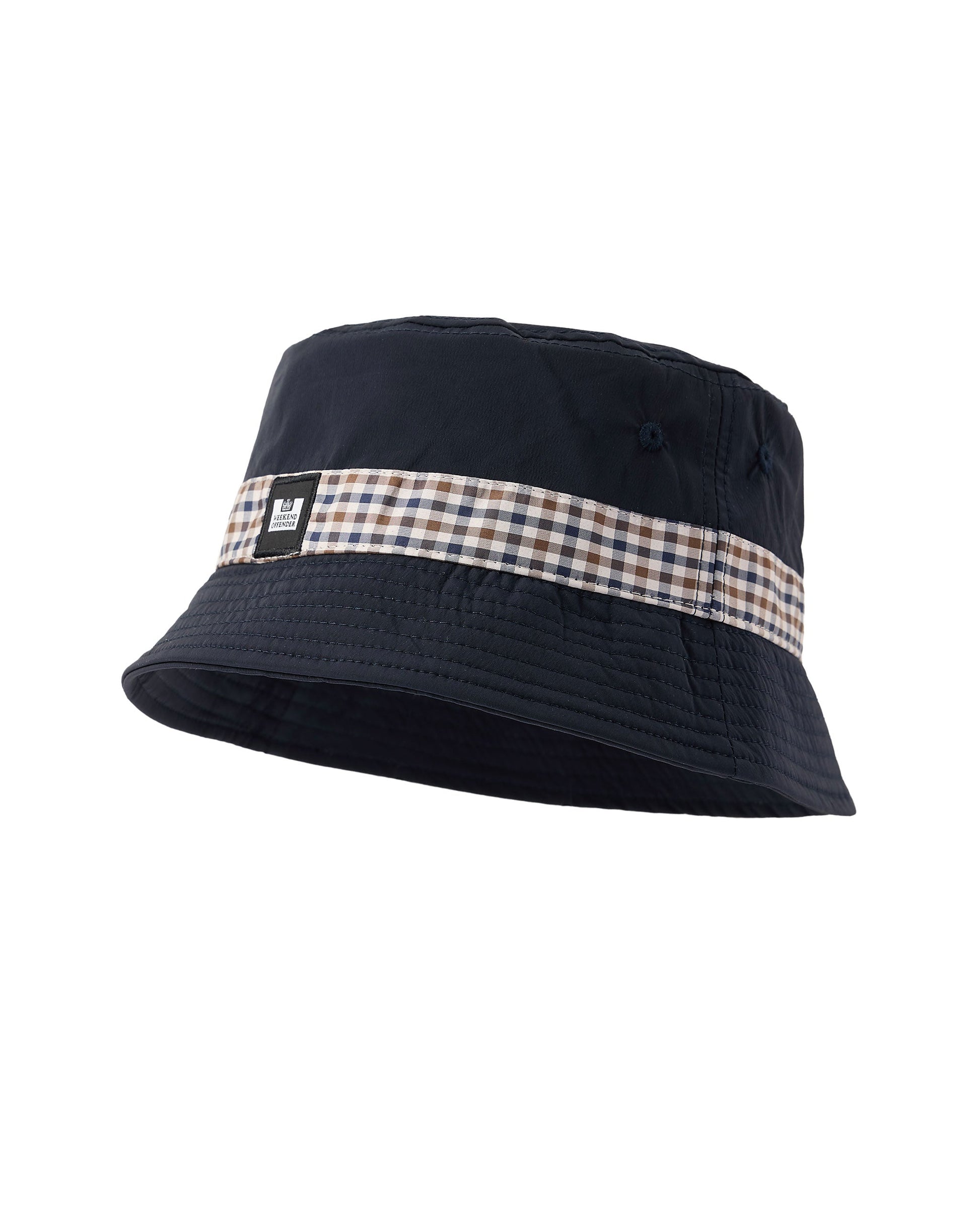 Weekend Offender QUEENSLAND Bucket Hat in Dunkelblau/MID HOUSE CHECK