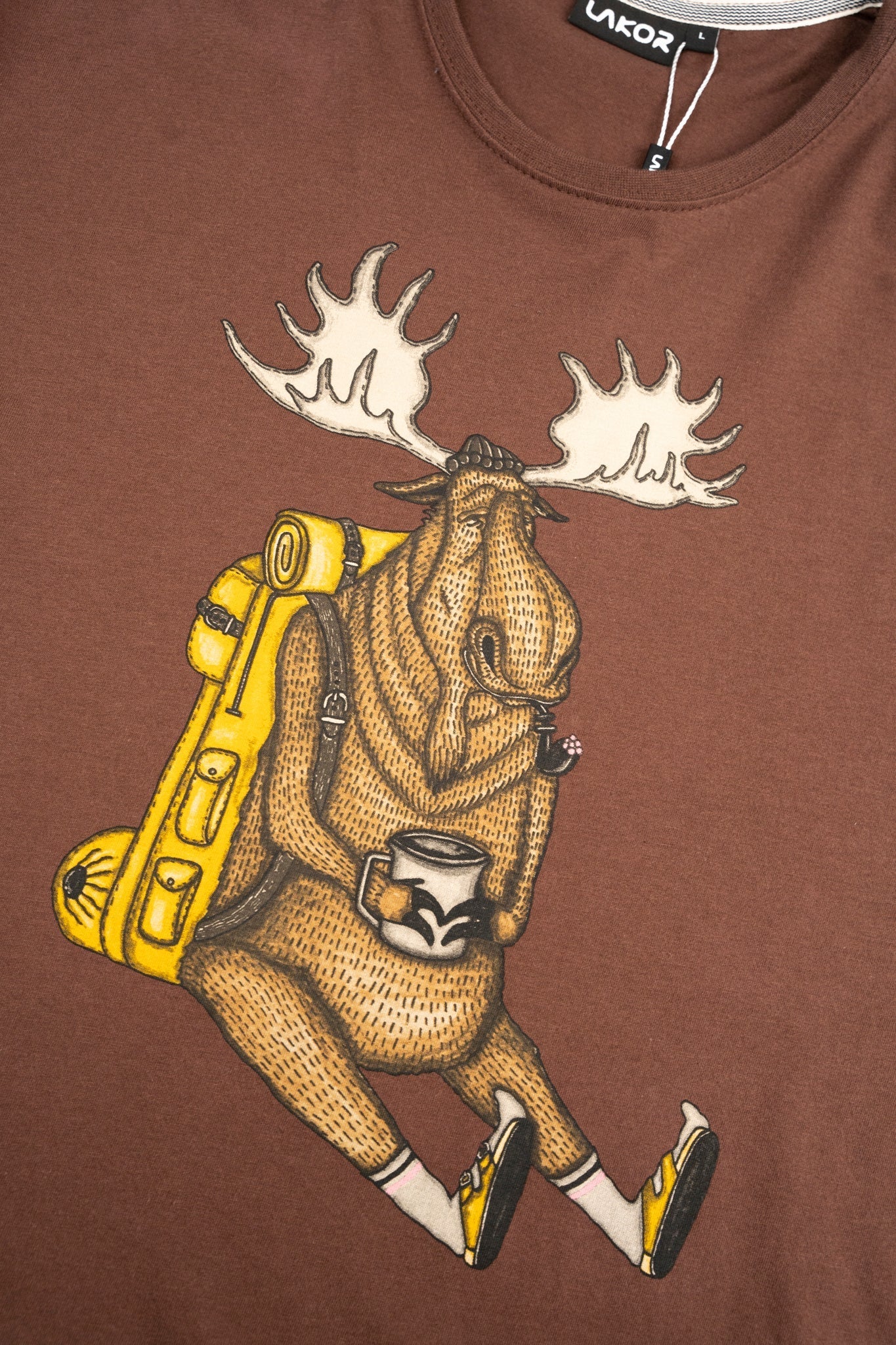 Lakor Snooze Moose T-shirt (brown)