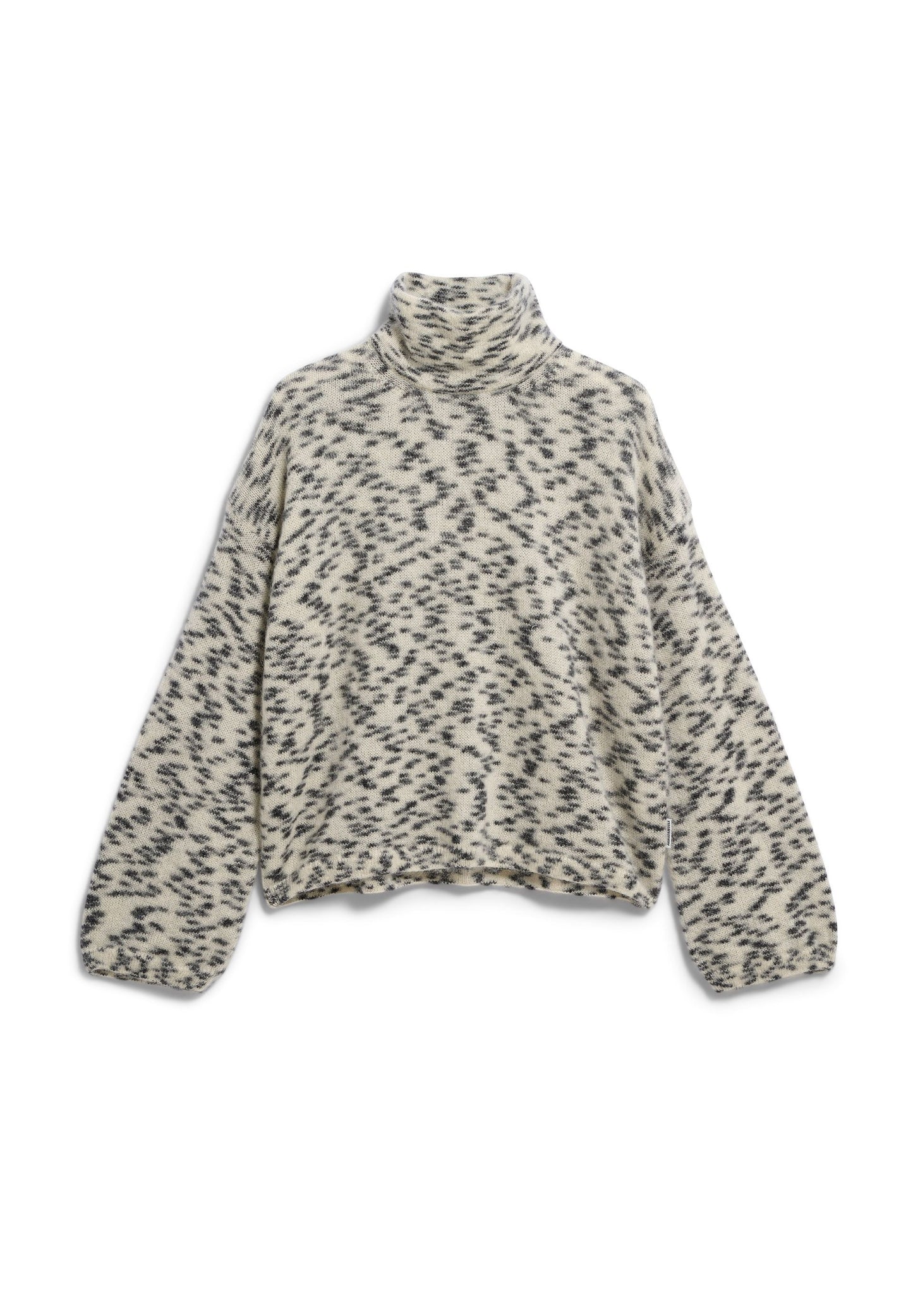 Armedangels Mohair Blend Dots Knit Sweater Damen in oatmilk-black