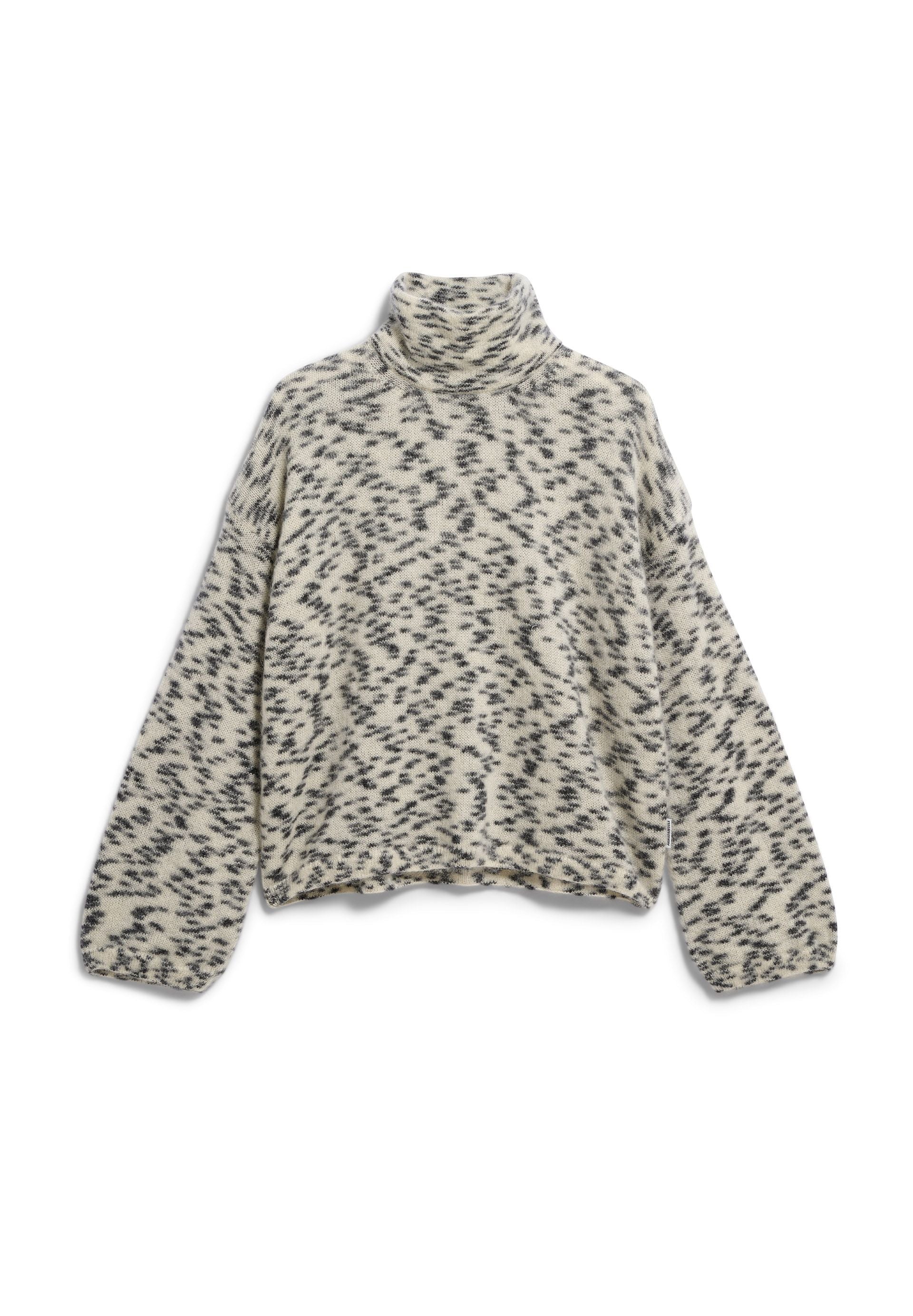 Armedangels Mohair Blend Dots Knit Sweater Damen in oatmilk-black