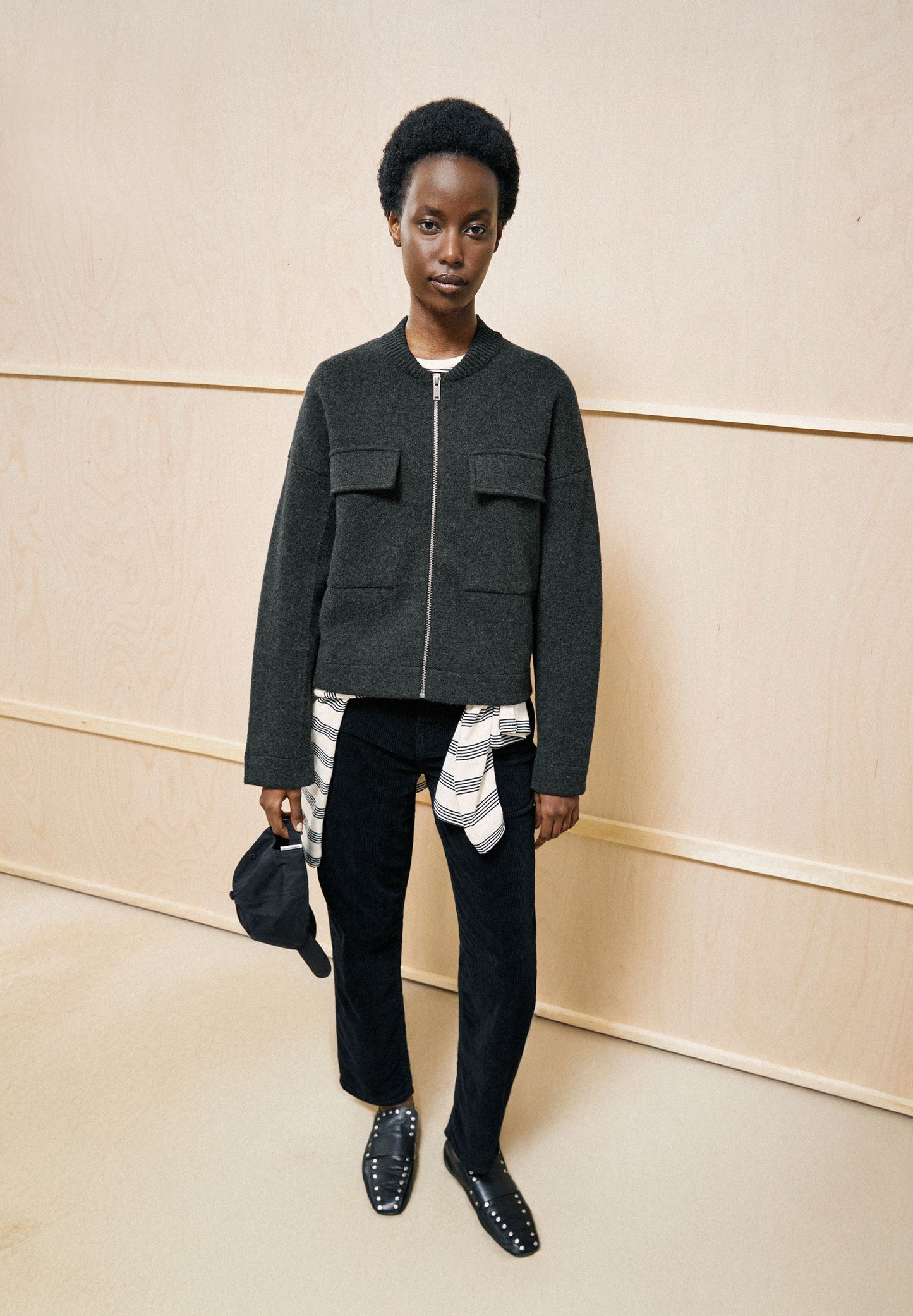 Armedangels Cotton-wool Bomber Knit Jacket Damen