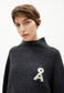 Armedangels Iconic A Bouclé Sweater Damen HW26 in steel melange-oatmilk