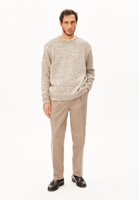 Armedangels Taamir Structure Pleated Pant Herren in honey reed