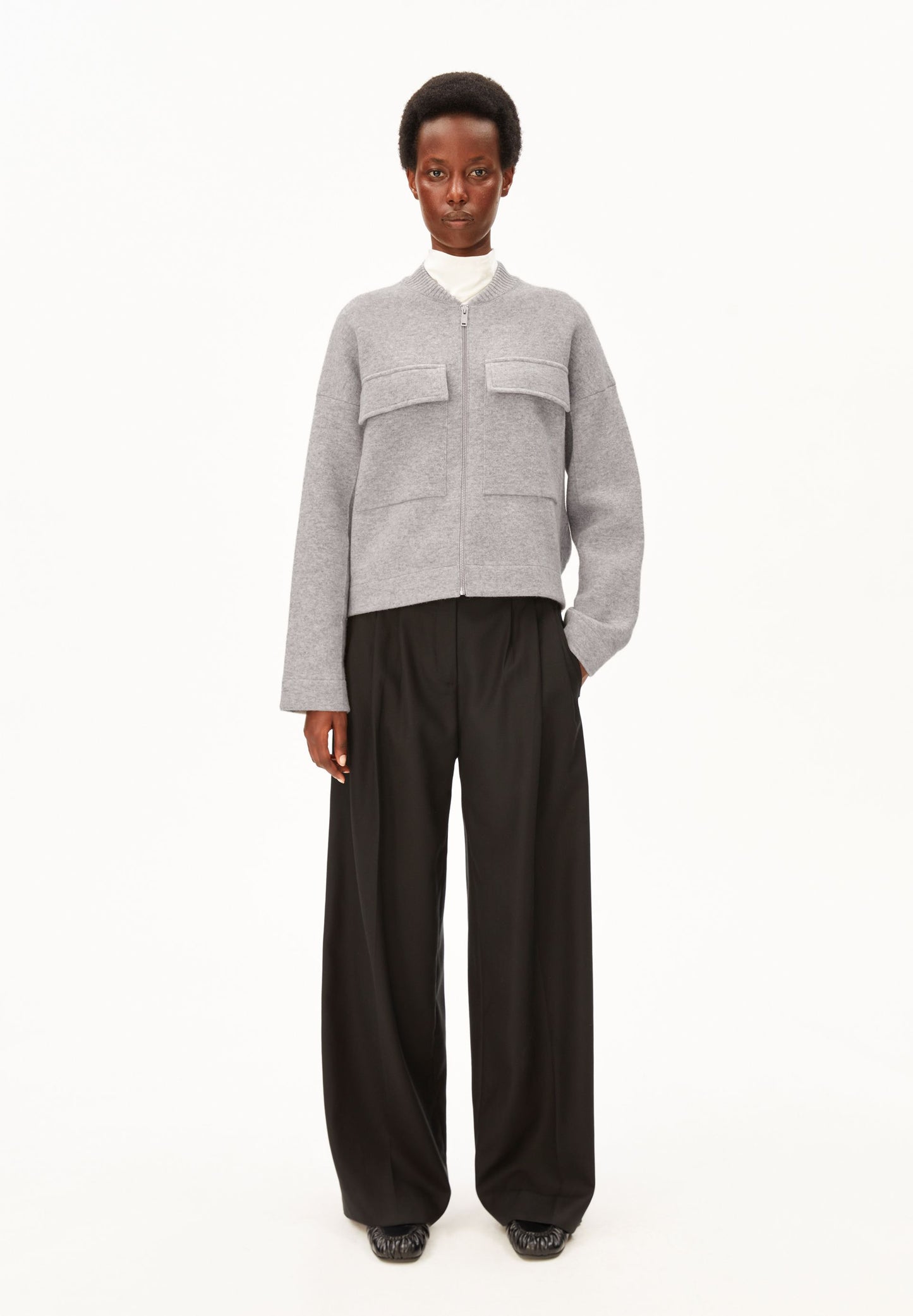 Armedangels Cotton-wool Bomber Knit Jacket Damen