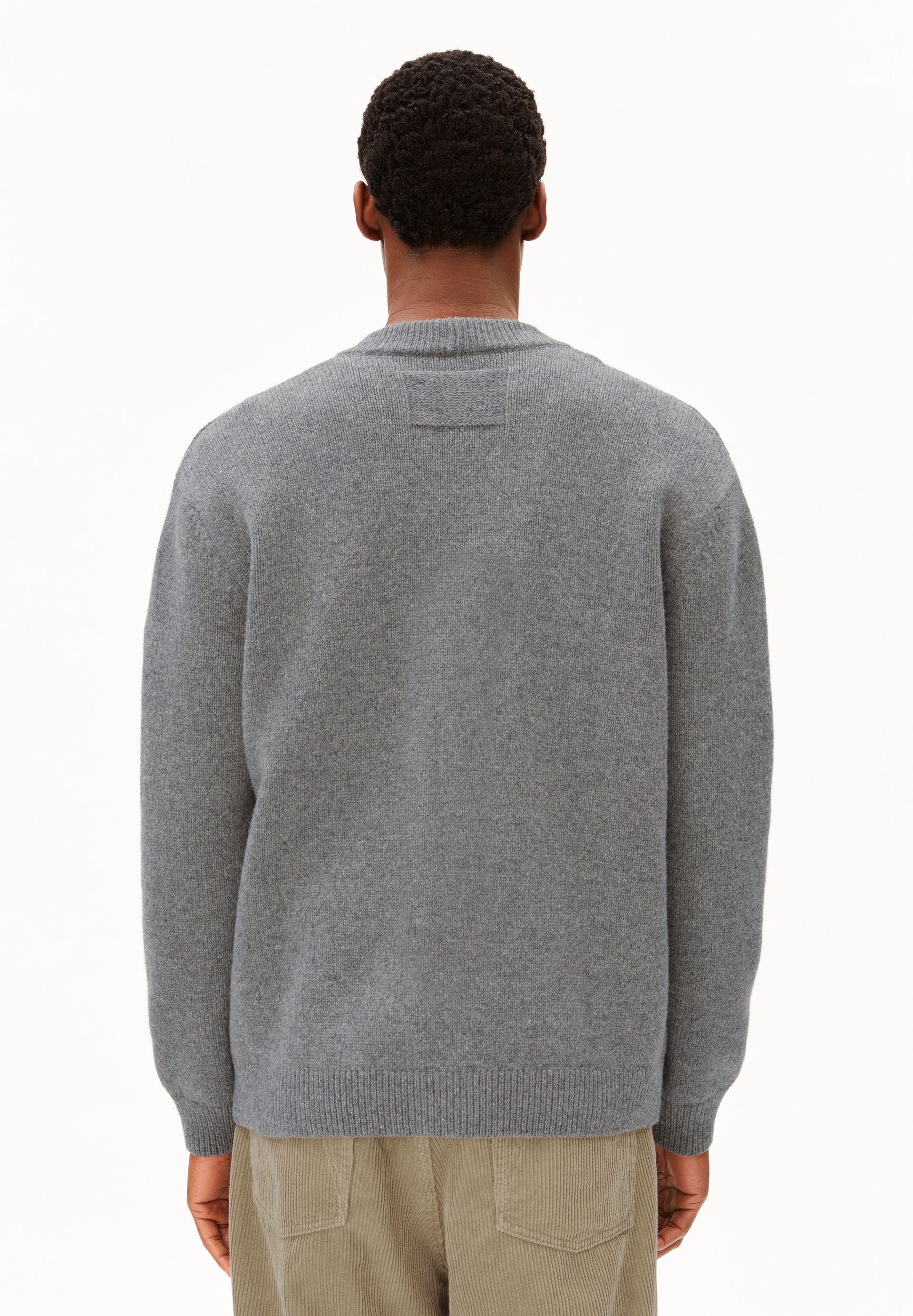 Armedangels Rec Wool Knit Jacket Herren HW26 in mid silver melange