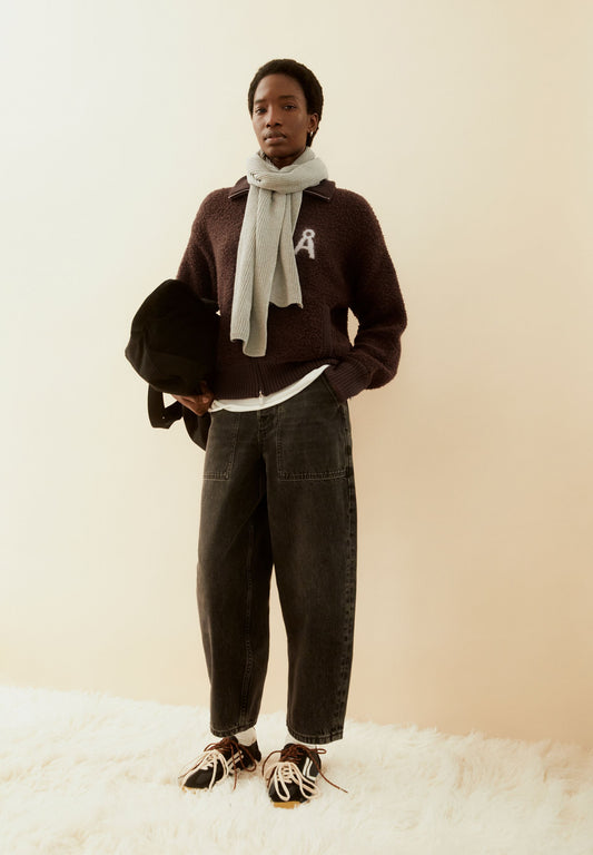 Armedangels Baarly High Worker Barrel Jean Damen in nutmeg