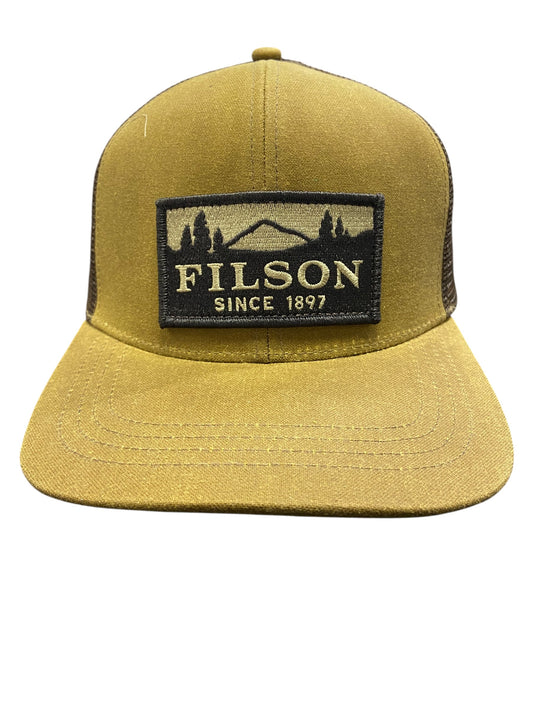 Filson SCENIC WAXED LOGGER MESH CAP OIL FINISH TIN CLOTH