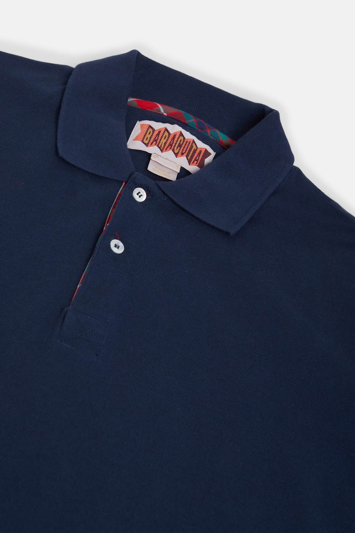 BARACUTA TARTAN PLACKET POLO in Dunkelblau