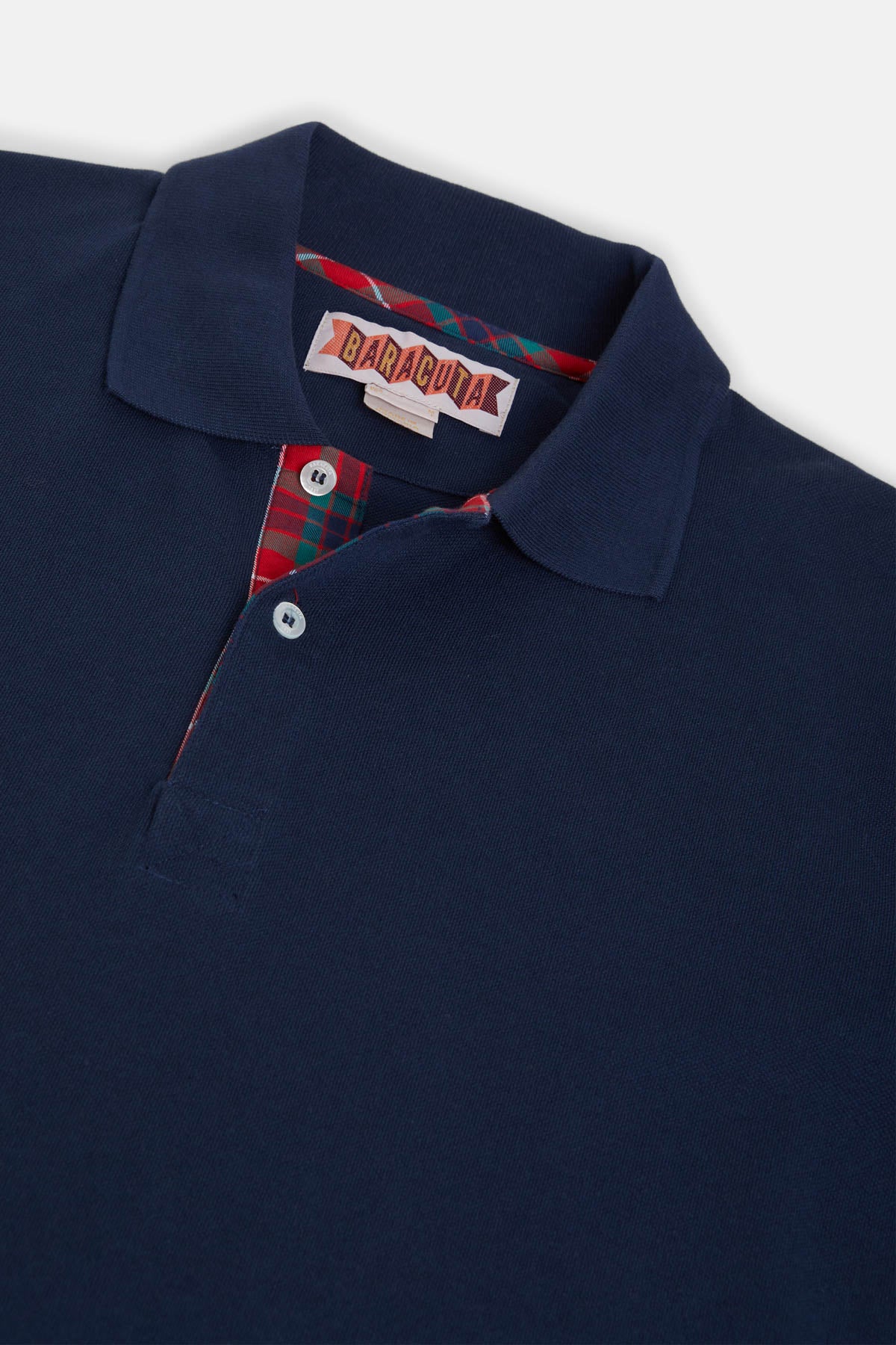 BARACUTA TARTAN PLACKET POLO in Dunkelblau