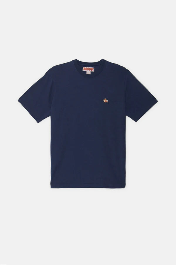 BARACUTA ICON LOGO EMBROIDERED TEE in Dunkelblau