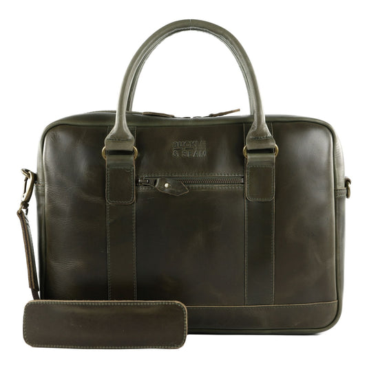 Buckle & Seam Business Aktentasche Everett Olive Summer