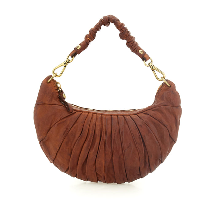 Campomaggi Luna S - Shoulder Bag In Cowhide Leather Dyed With Pleats