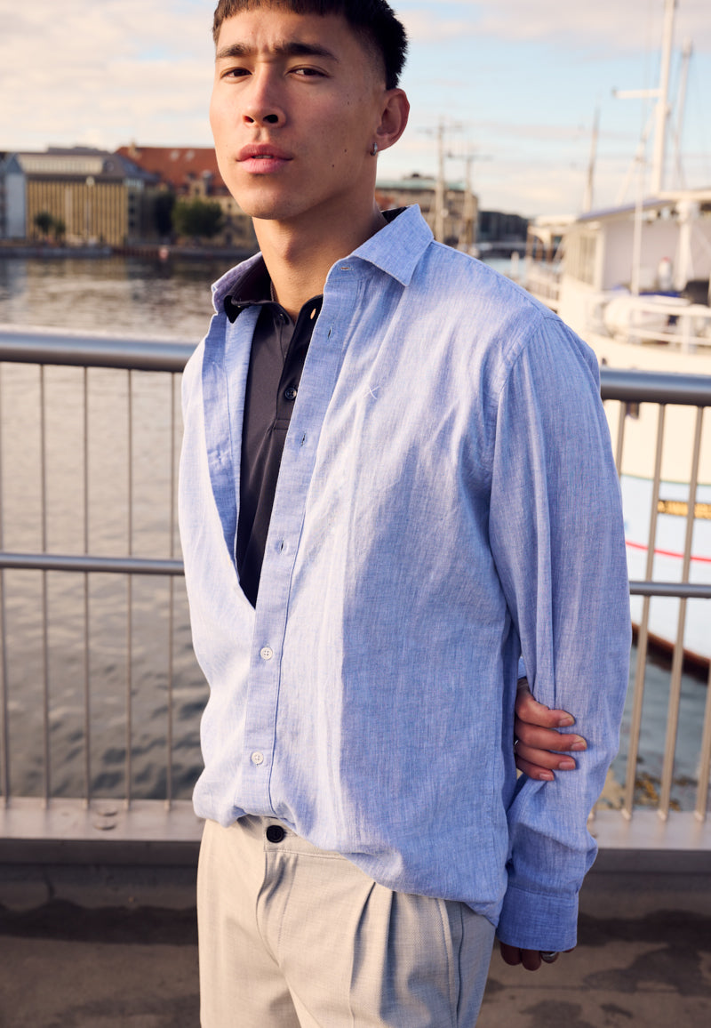 Clean Cut Copenhagen Jamie Cotton Linen Shirt LS
