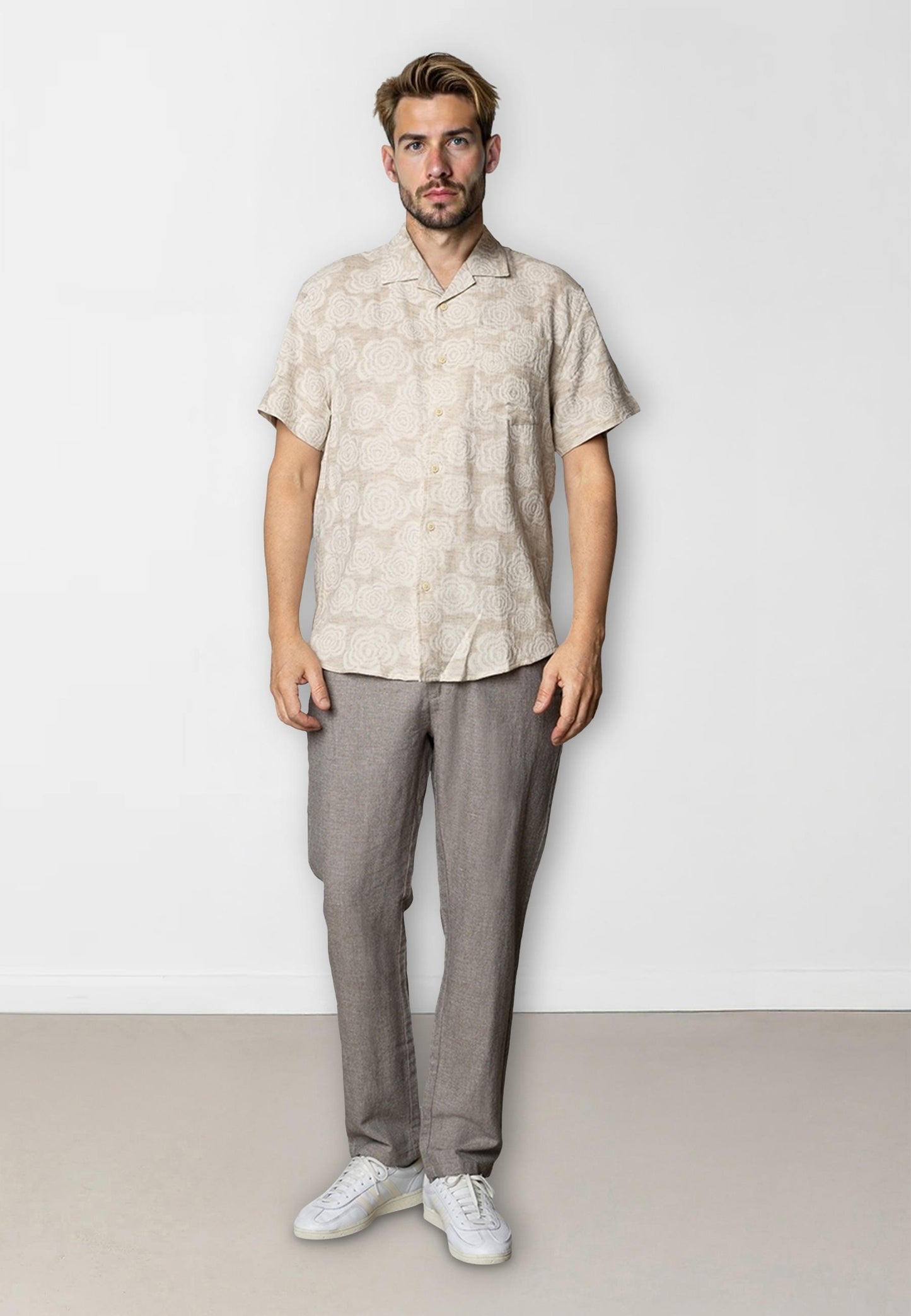 Clean Cut Copenhagen Copenhagen Roman linen pants FS25 in Khaki Melange