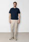 Clean Cut Copenhagen Owen knitted t-shirt FS25 in Dunkelblau