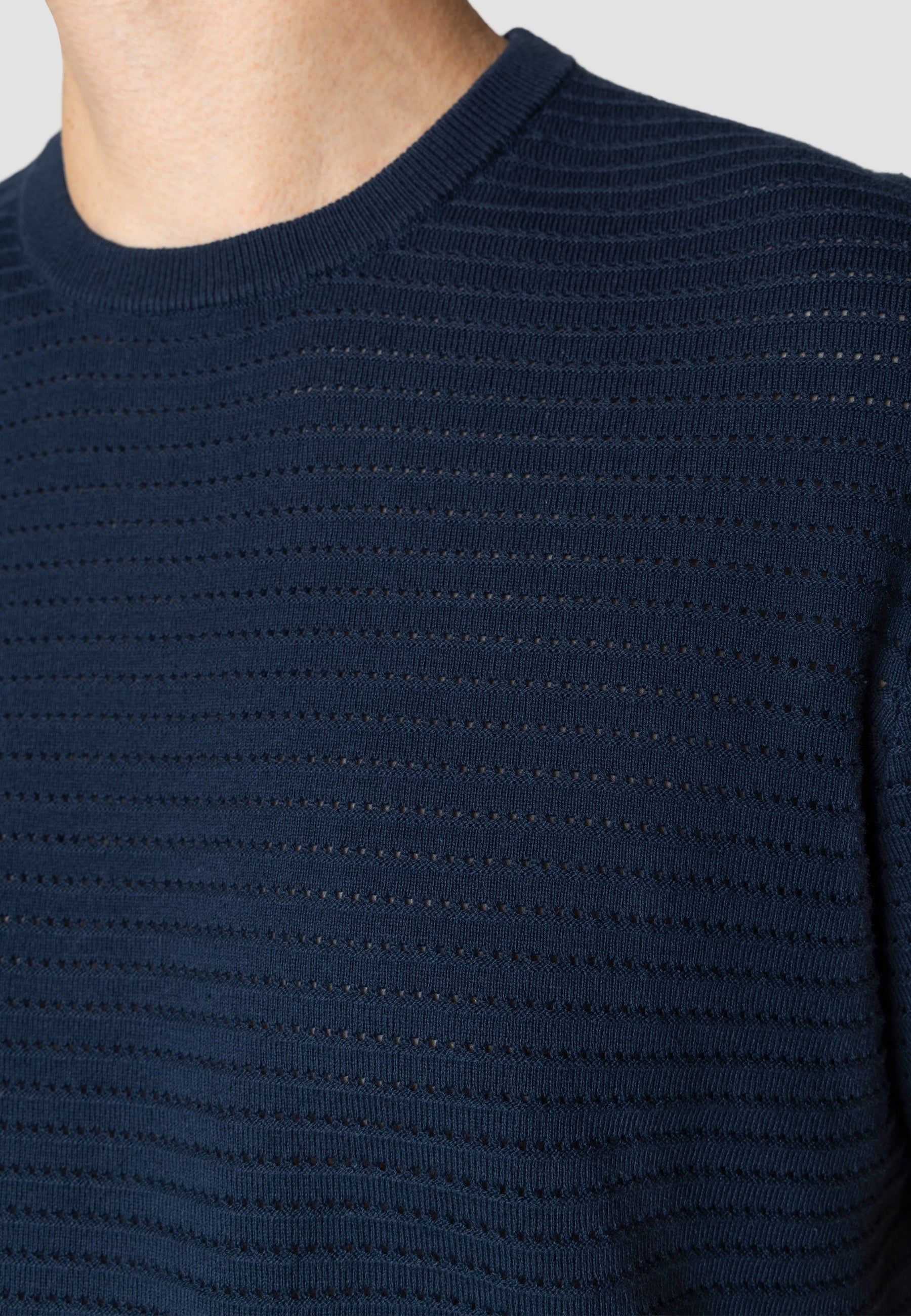 Clean Cut Copenhagen Owen knitted t-shirt FS25 in Dunkelblau
