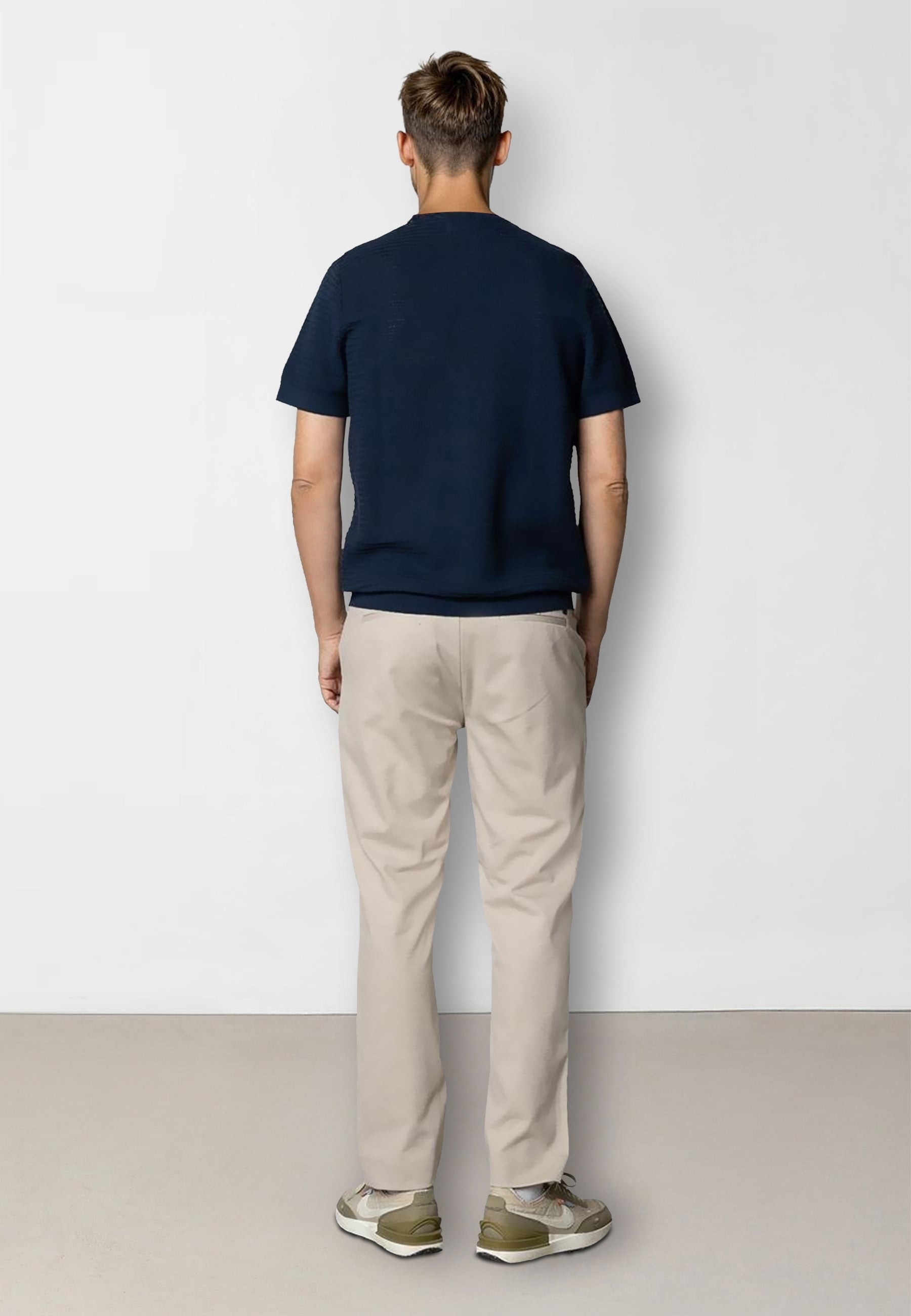 Clean Cut Copenhagen Owen knitted t-shirt FS25 in Dunkelblau