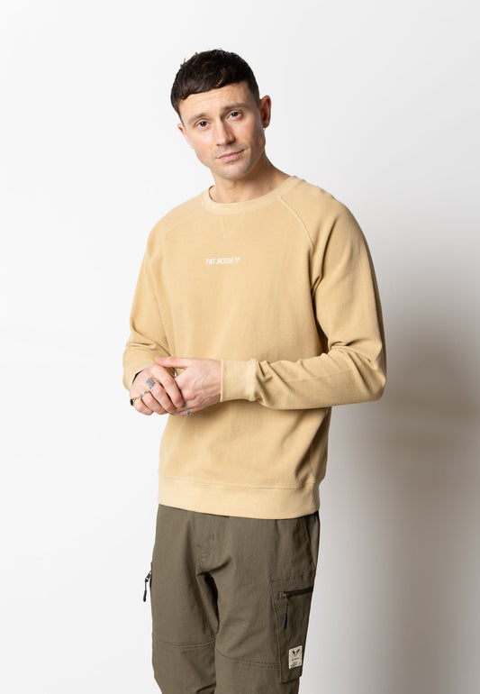 Fat Moose Christopher Organic Crew Neck in Khaki