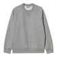 Carhartt WIP Chase Sweat in Grey Heather/Gold