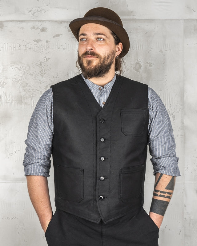 Pike Brothers 1937 Roamer Vest Elephant Skin black
