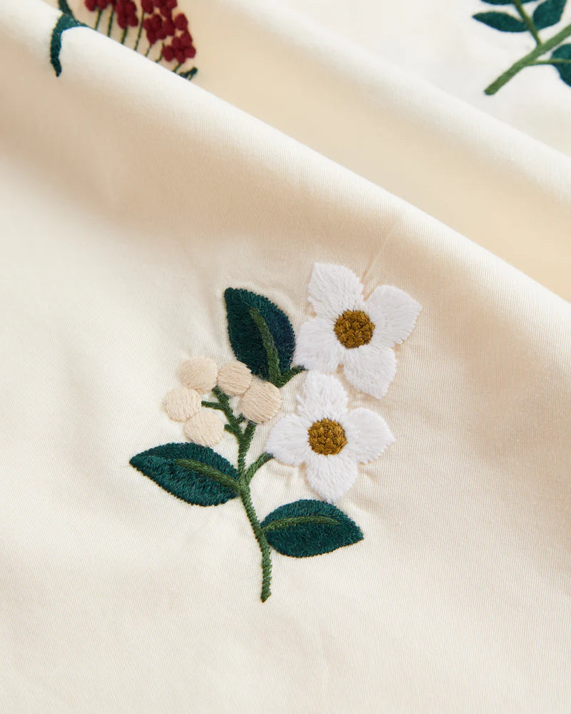 Portuguese Flannel Portoguese Flannel EMBROIDERY FLOWERS Shirt in Ecru