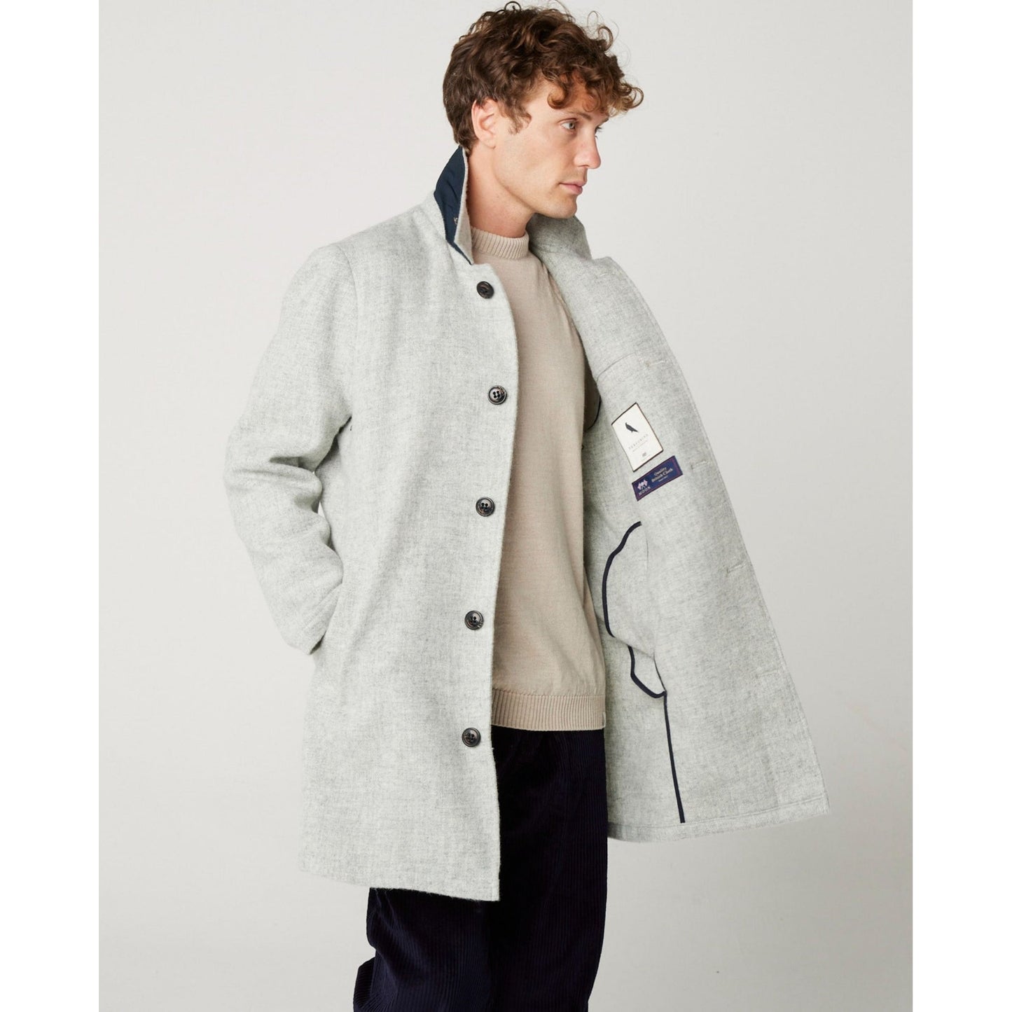 Peregrine Men Emerson Coat in Light Grey