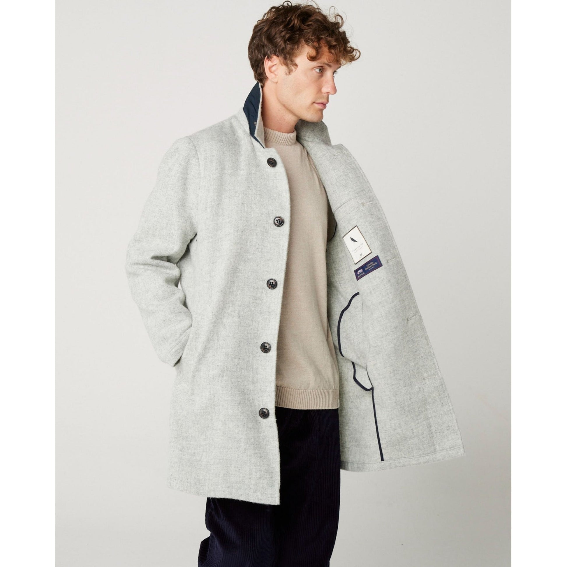 Peregrine Men Emerson Coat in Light Grey