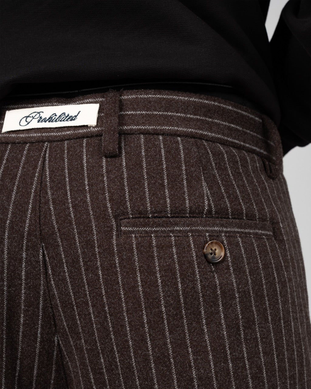 Prohibited Revival Pinstripe Pleated Pants
