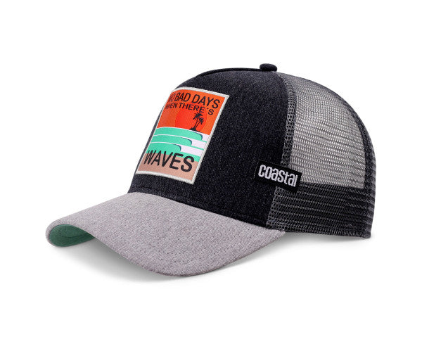 Coastal Trucker Cap HFT No Bad Days Black/Grey