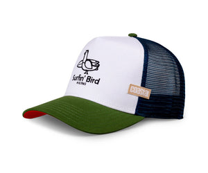 Coastal Trucker Cap HFT Surfin Bird White/Olive